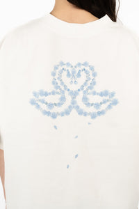 T-shirt Unisexe - Blanc “cygne bleu”