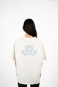 T-shirt Unisexe - Blanc “cygne bleu”