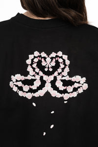 T-shirt Unisexe - Noir “cygne rose”